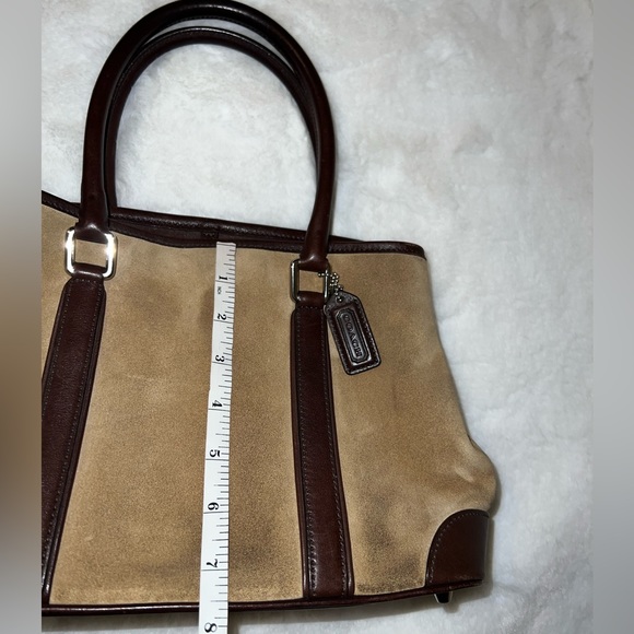 Vintage Y2K Coach Hampton Suede Satchel Bag - Picture 11 of 12